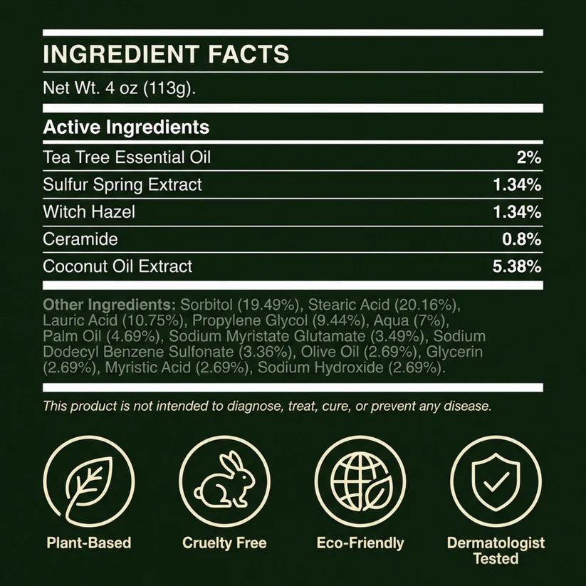 Ironbark Tea Tree Antifungal Bar